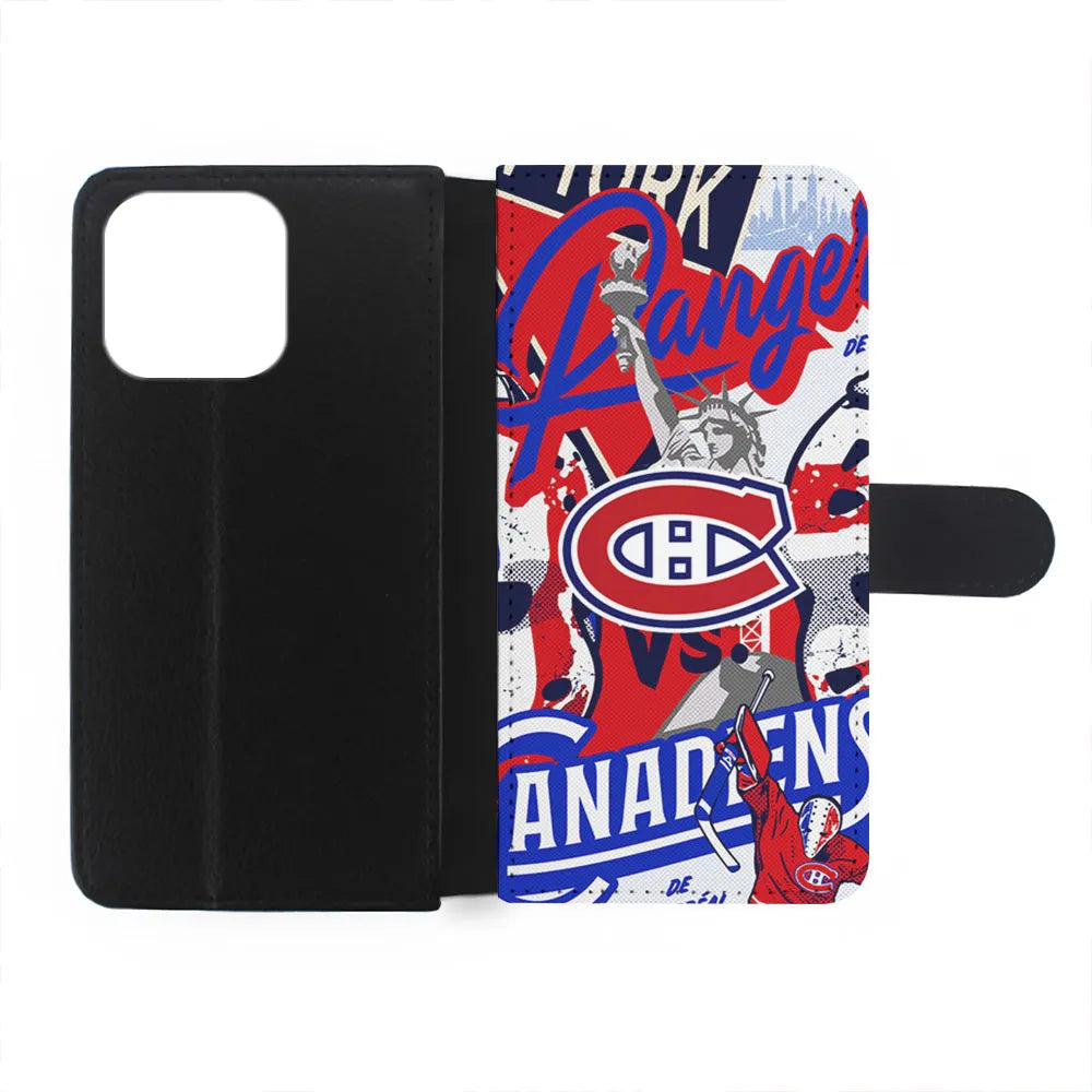 NHL Montreal Canadiens Rangers iPhone 13 Pro Max Case-Flip Wallet Case-Xtracase