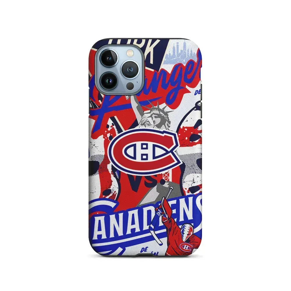 NHL Montreal Canadiens Rangers iPhone 15 Pro Max Case-2 in 1 Tough Case-Xtracase