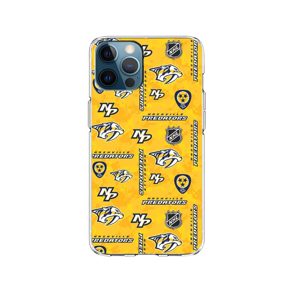 NHL Nashville Predators Pixel iPhone 13 Pro Case-Clear Soft Case-Xtracase