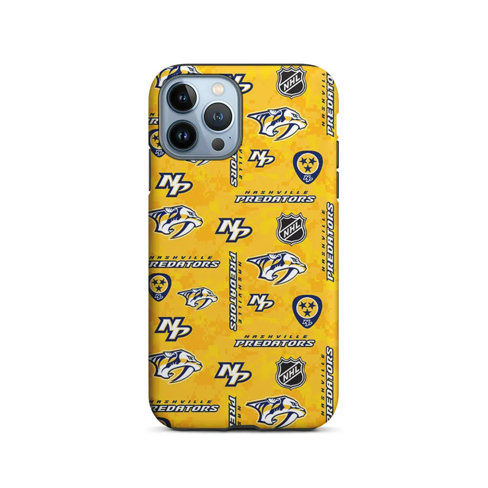 NHL Nashville Predators Pixel iPhone 13 Pro Case-2 in 1 Tough Case-Xtracase