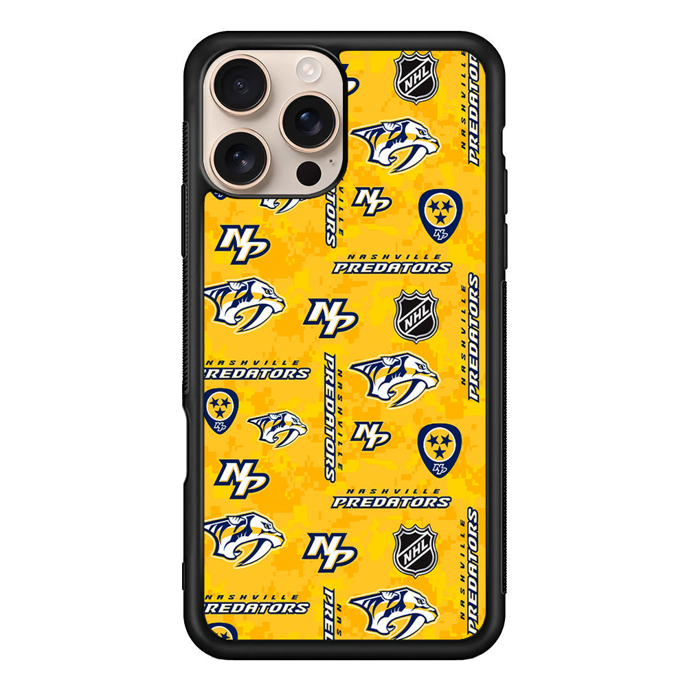 NHL Nashville Predators Pixel iPhone 16 Pro Max Case - iPhone 16 Pro Max