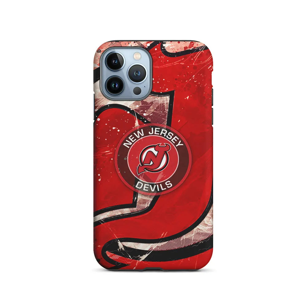 NHL New Jersey Devils The Red iPhone 13 Pro Case-2 in 1 Tough Case-Xtracase