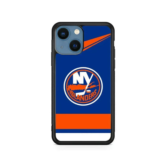 NHL New York Islanders Jersey iPhone 13 Mini Case-Rubber / Black (2D Case)-Xtracase