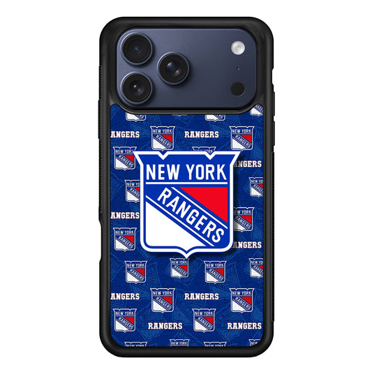 NHL New York Rangers Pattern iPhone 17 Pro Case - Xtracase