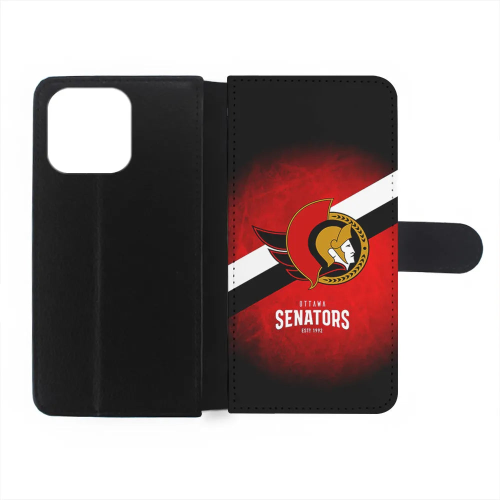 NHL Ottawa Senators Team iPhone 13 Pro Max Case-Flip Wallet Case-Xtracase