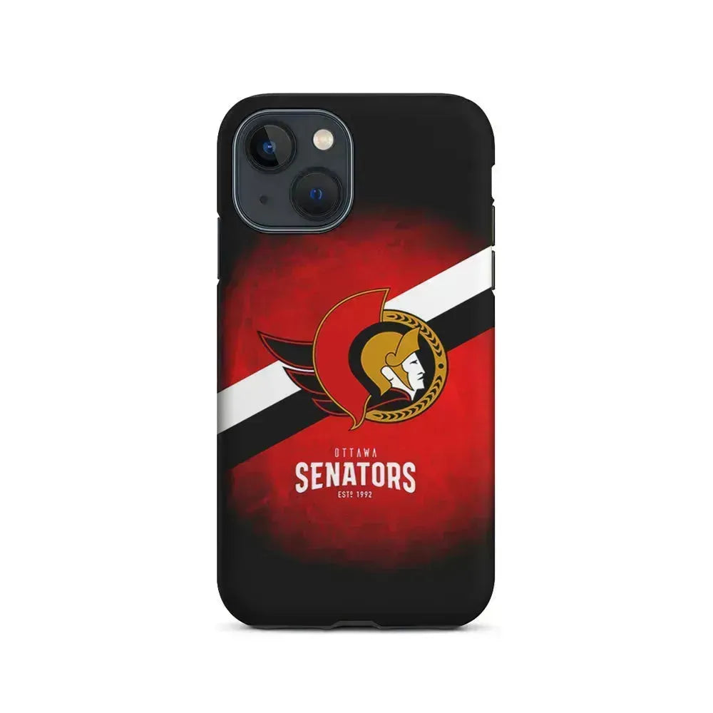 NHL Ottawa Senators Team iPhone 13 Mini Case-2 in 1 Tough Case-Xtracase