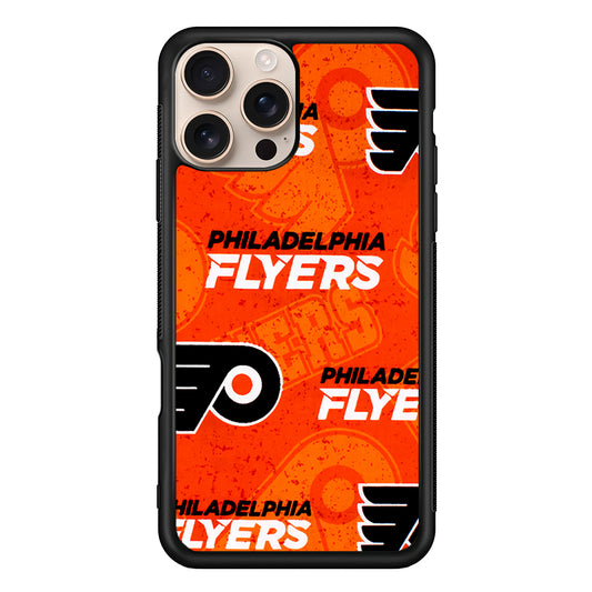 NHL Philadelphia Flyers Pattern iPhone 16 Pro Case - iPhone 16 Pro