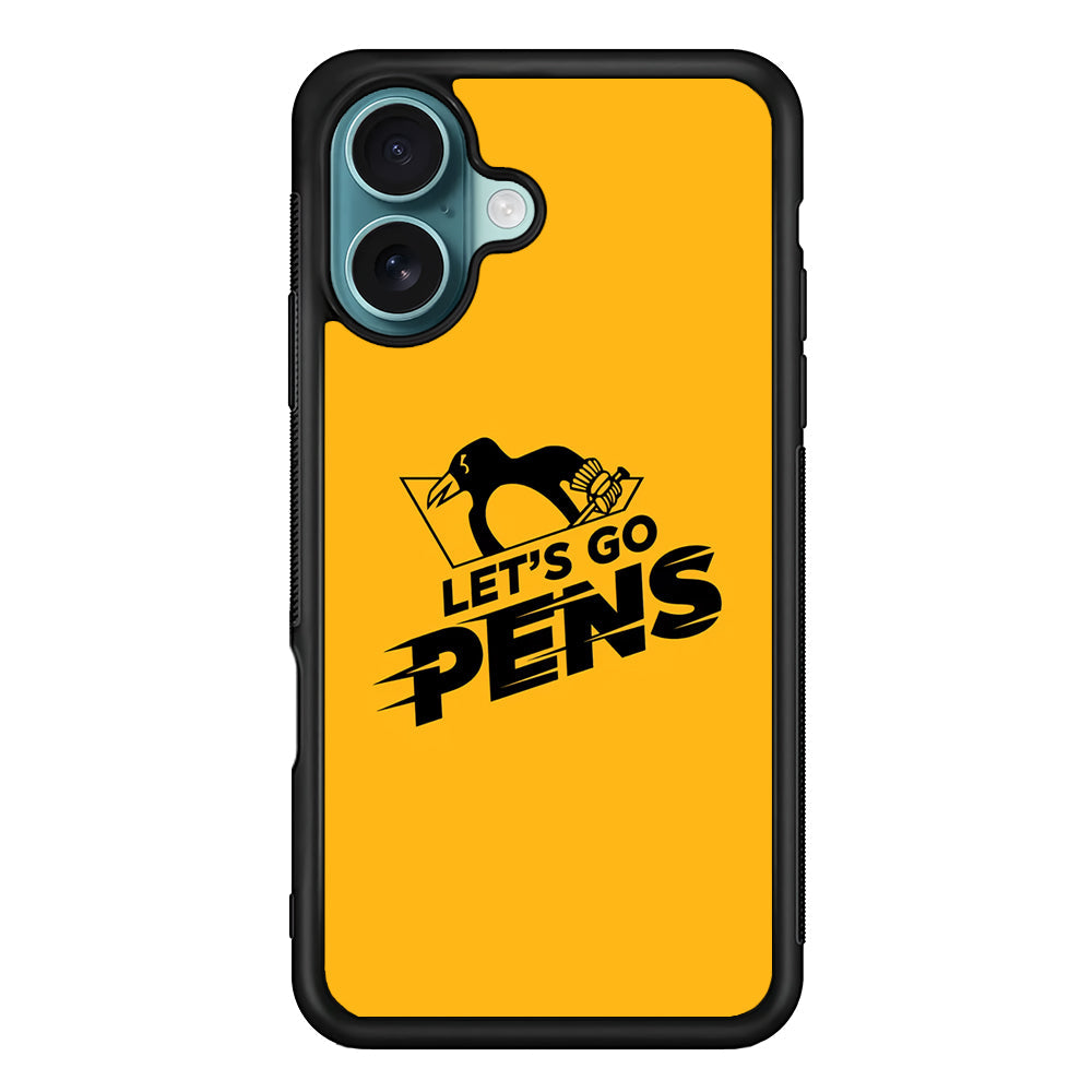 NHL Pittsburgh Penguins Let's Go iPhone 16 Plus Case - Xtracase
