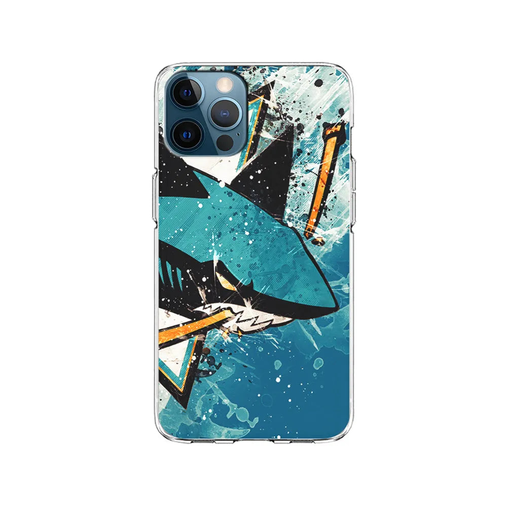 NHL San Jose Sharks Team iPhone 13 Pro Case-Clear Soft Case-Xtracase