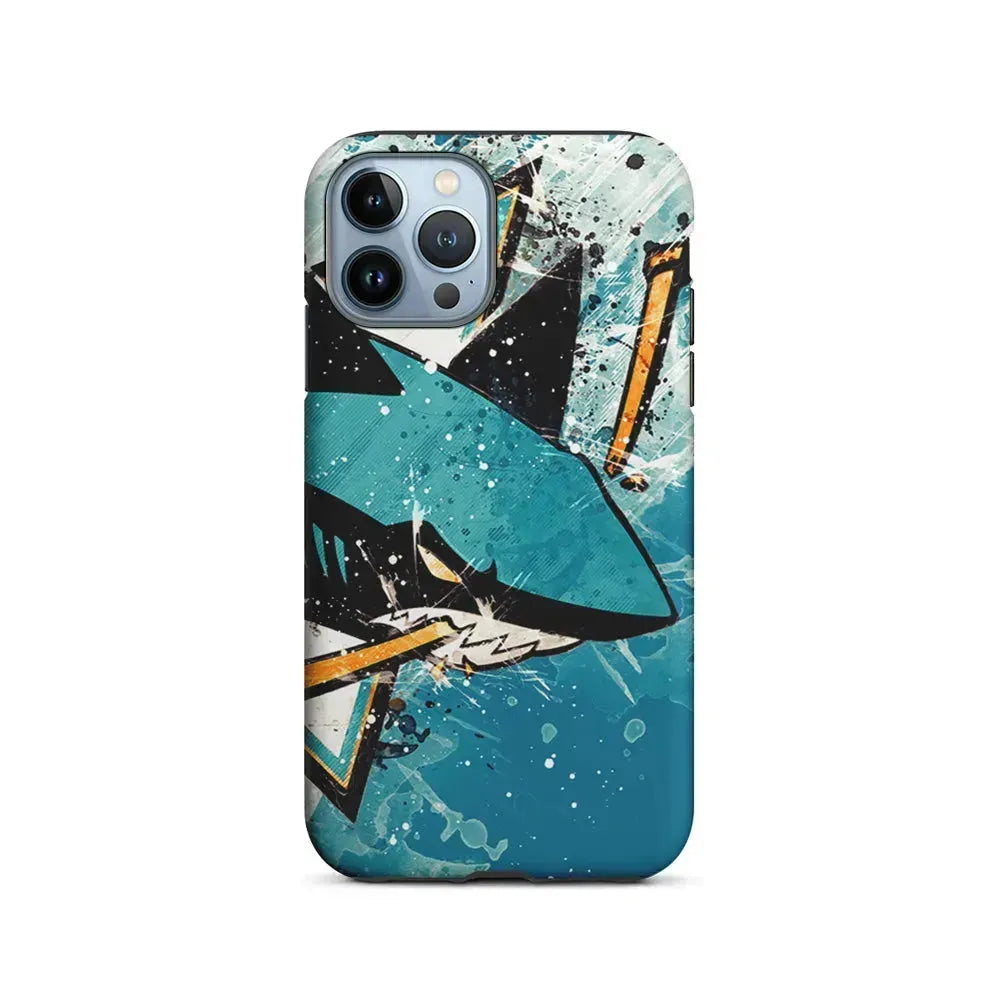 NHL San Jose Sharks Team iPhone 15 Pro Max Case-2 in 1 Tough Case-Xtracase
