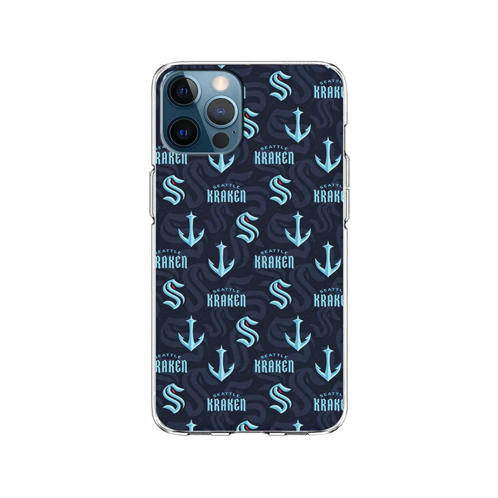 NHL Seattle Kraken Pattern iPhone 13 Pro Case-Clear Soft Case-Xtracase
