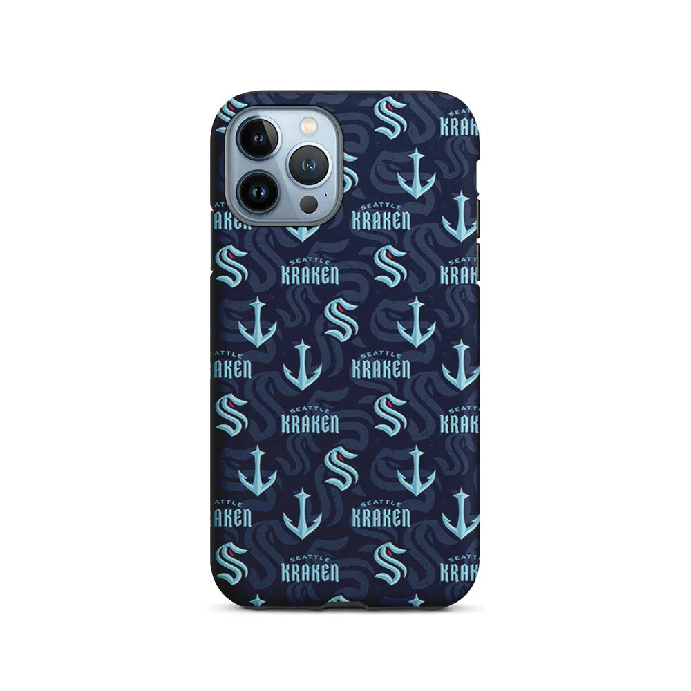 NHL Seattle Kraken Pattern iPhone 13 Pro Case-2 in 1 Tough Case-Xtracase