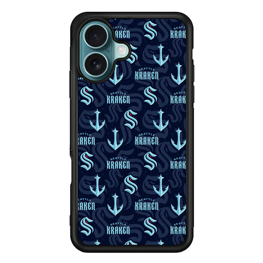 NHL Seattle Kraken Pattern iPhone 16 Case - Xtracase