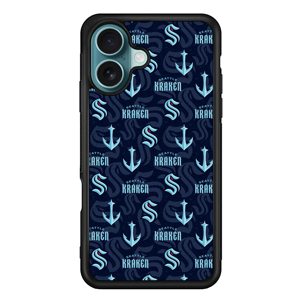 NHL Seattle Kraken Pattern iPhone 16 Plus Case - Xtracase
