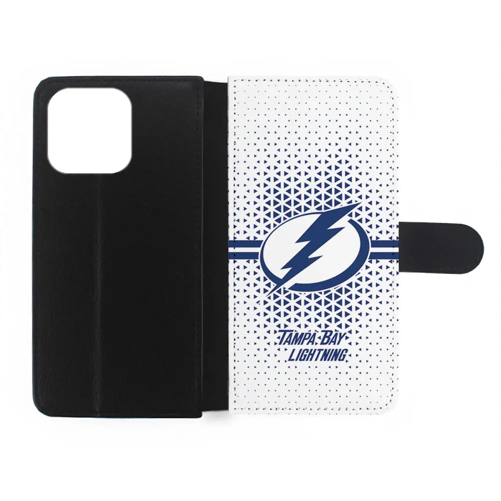 NHL Tampa Bay Lightning Triangle iPhone 13 Pro Max Case-Flip Wallet Case-Xtracase
