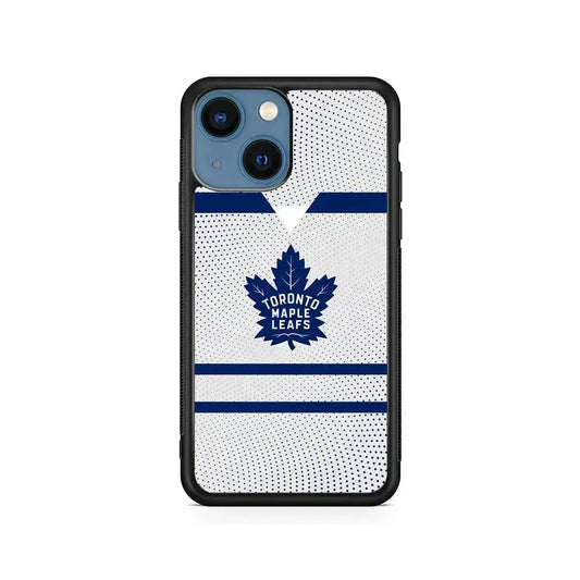 NHL Toronto Maple Leafs Twister iPhone 13 Mini Case-Rubber / Black (2D Case)-Xtracase