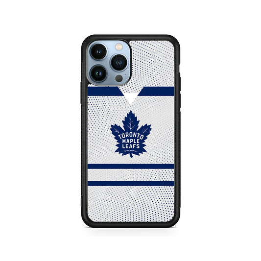 NHL Toronto Maple Leafs Twister iPhone 13 Pro Case-Rubber / Black (2D Case)-Xtracase