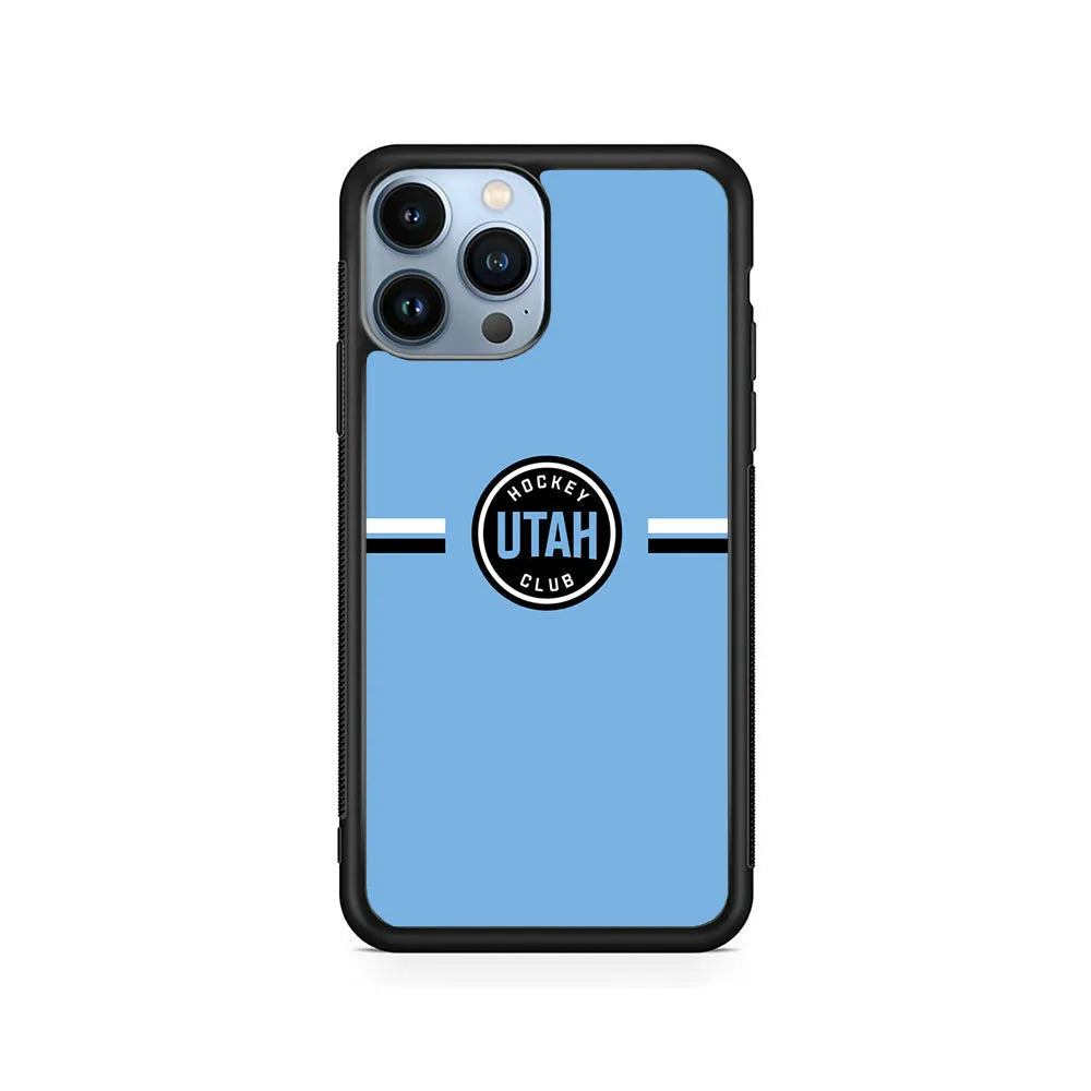 NHL Utah Hockey Club Logo iPhone 13 Pro Case-Rubber / Black (2D Case)-Xtracase