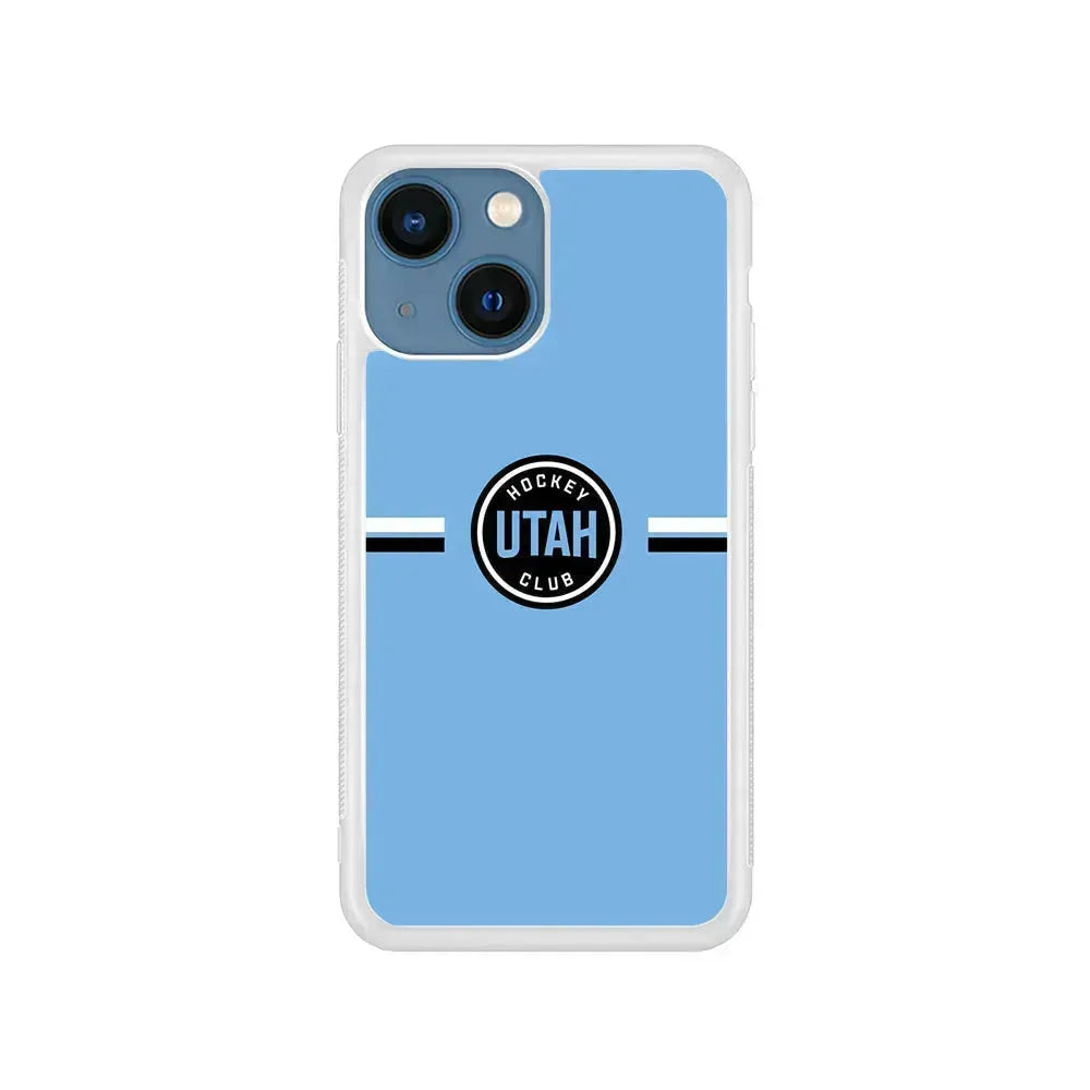 NHL Utah Hockey Club Logo iPhone 13 Mini Case-Rubber / White (2D Case)-Xtracase