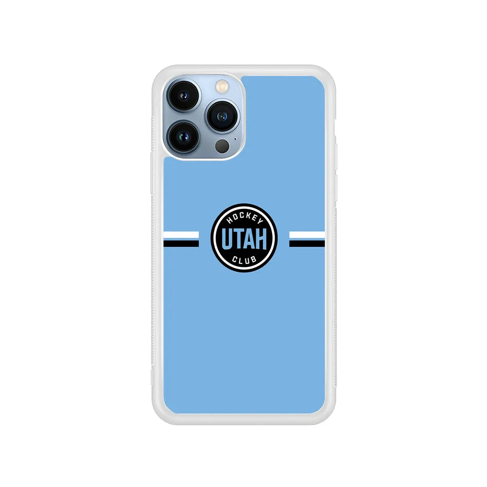 NHL Utah Hockey Club Logo iPhone 13 Pro Max Case-Rubber / White (2D Case)-Xtracase