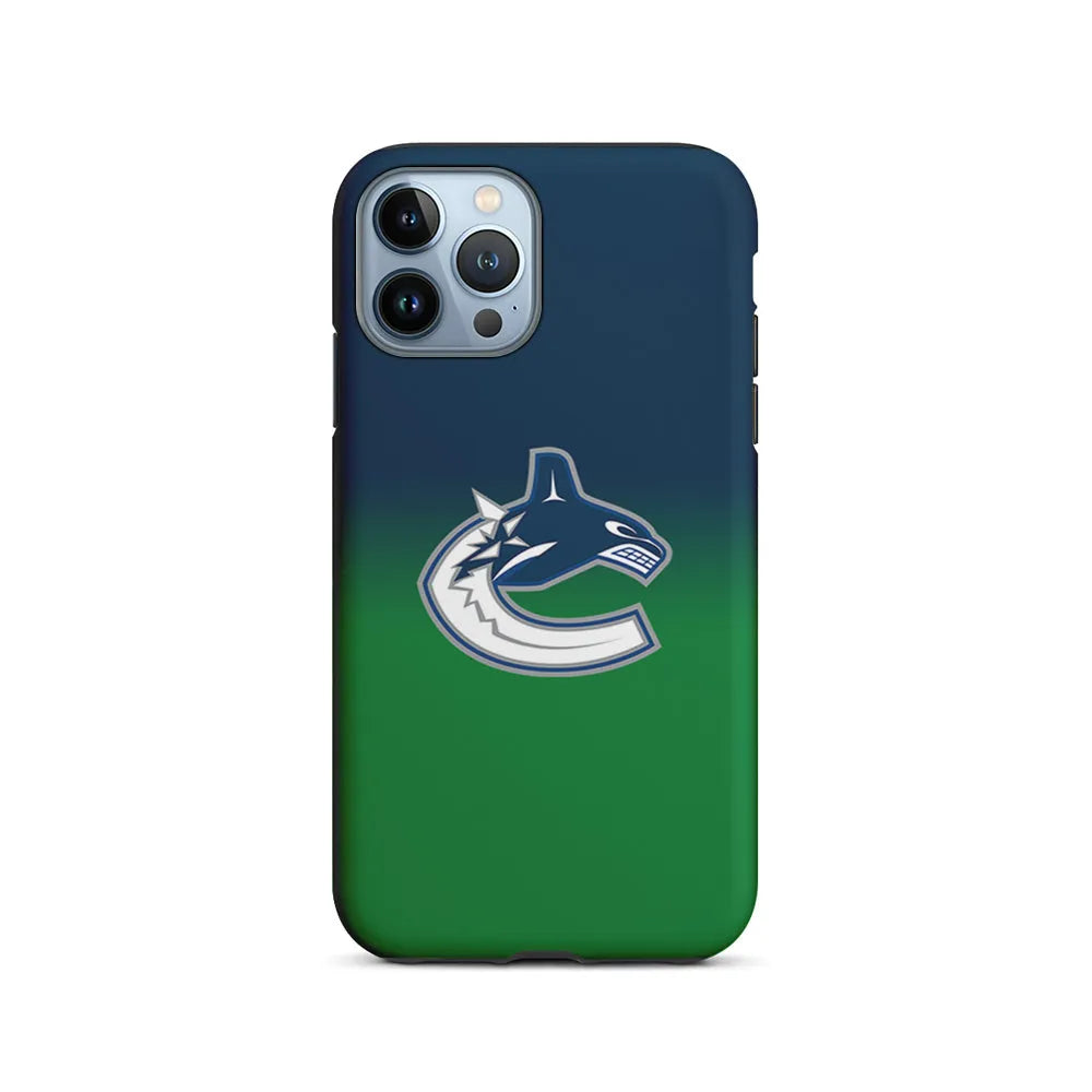 NHL Vancouver Canucks Gradation iPhone 13 Pro Case-2 in 1 Tough Case-Xtracase