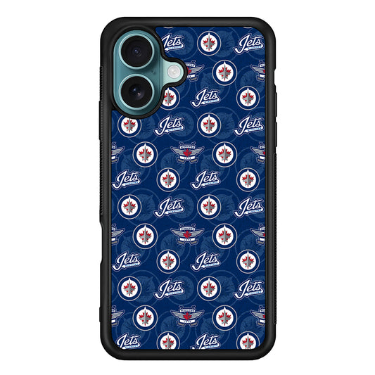 NHL Winnipeg Jets Pattern iPhone 16 Case - Xtracase
