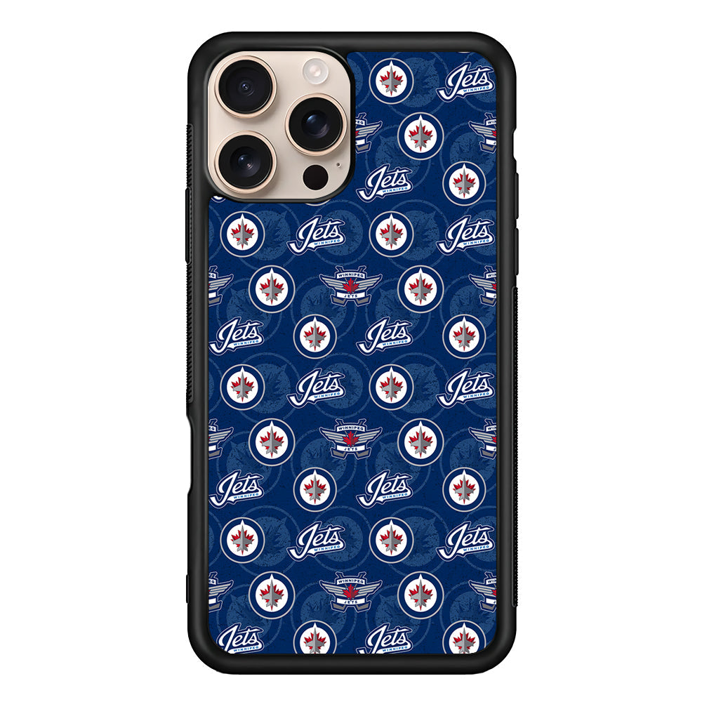 NHL Winnipeg Jets Pattern iPhone 16 Pro Max Case - iPhone 16 Pro Max