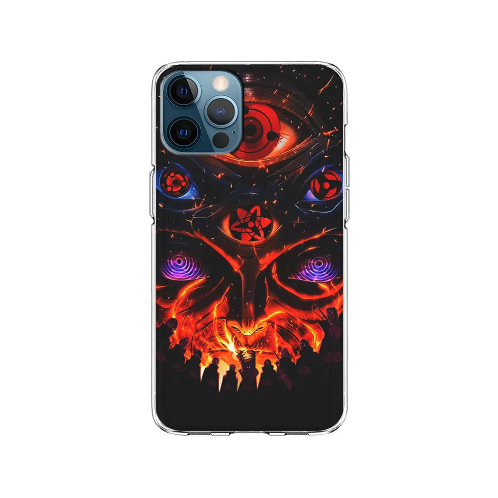 Naruto Akatsuki Clan Eyes iPhone 13 Pro Case-Clear Soft Case-Xtracase