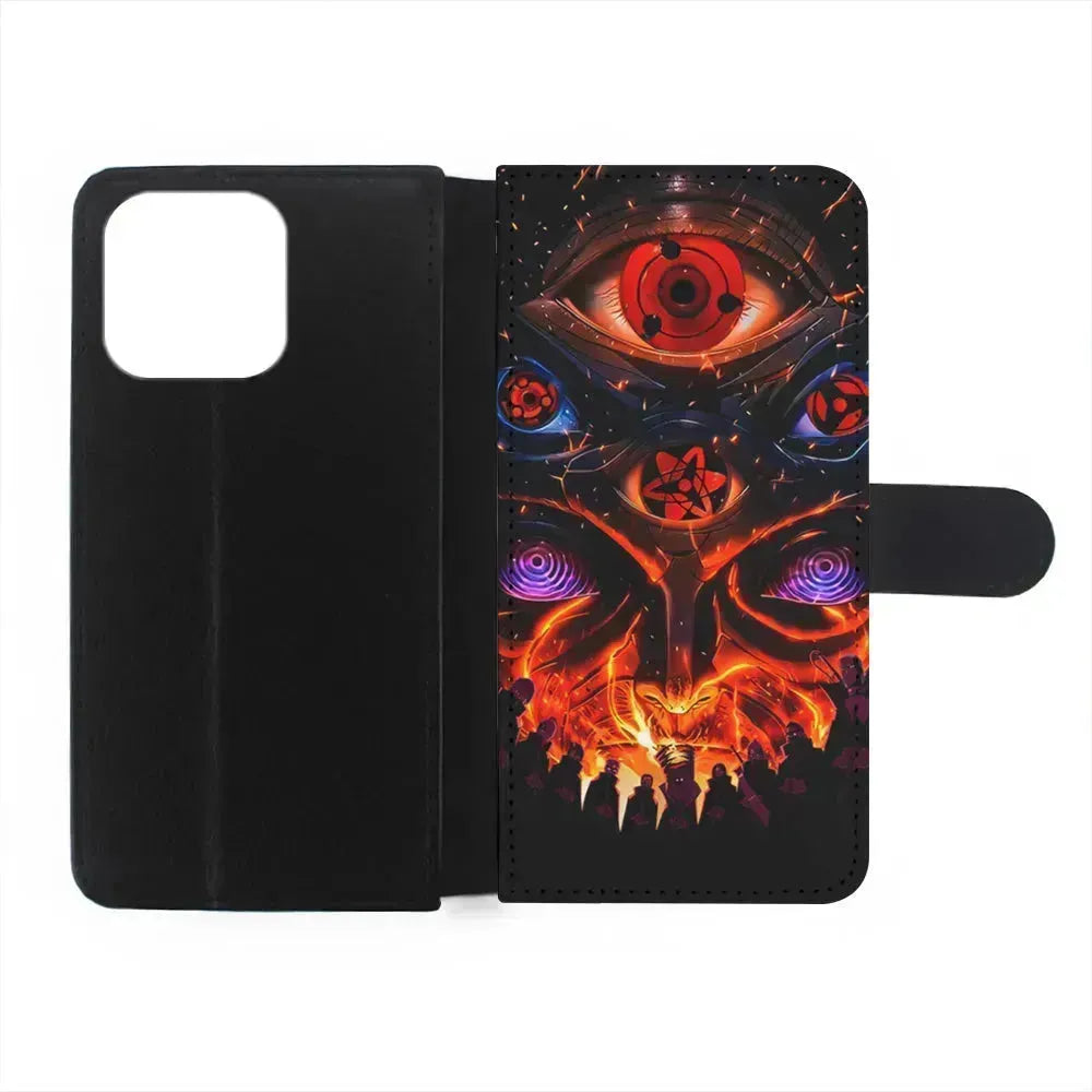 Naruto Akatsuki Clan Eyes iPhone 13 Mini Case-Flip Wallet Case-Xtracase