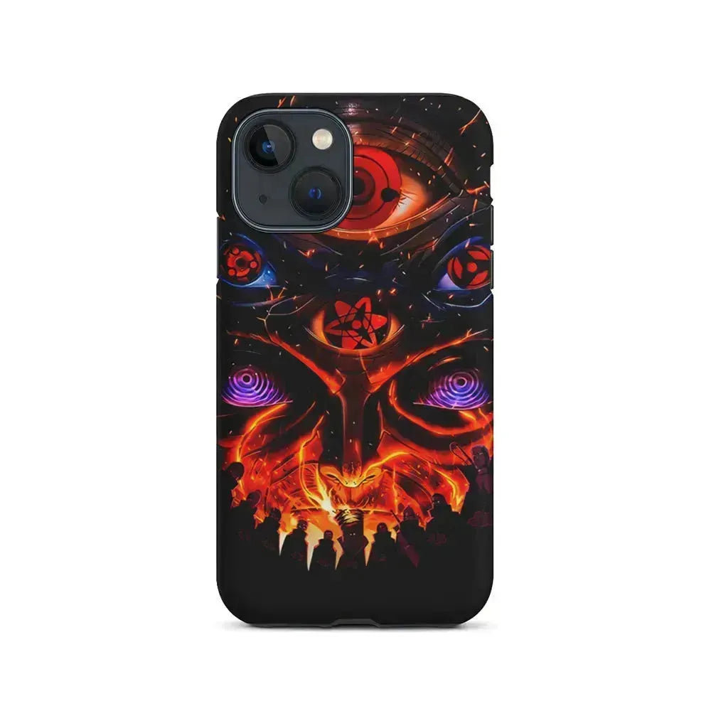 Naruto Akatsuki Clan Eyes iPhone 13 Mini Case-2 in 1 Tough Case-Xtracase