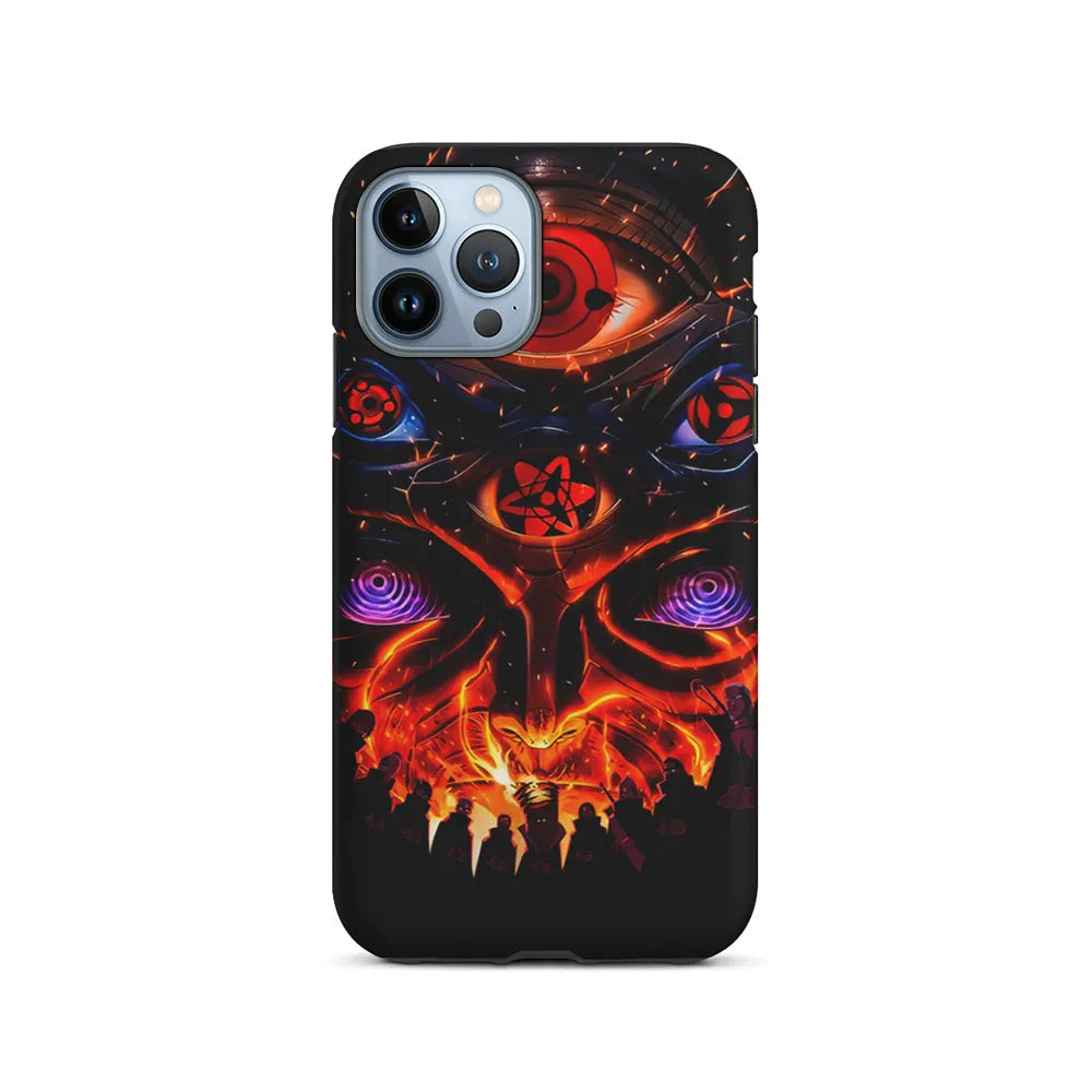 Naruto Akatsuki Clan Eyes iPhone 13 Pro Max Case-2 in 1 Tough Case-Xtracase