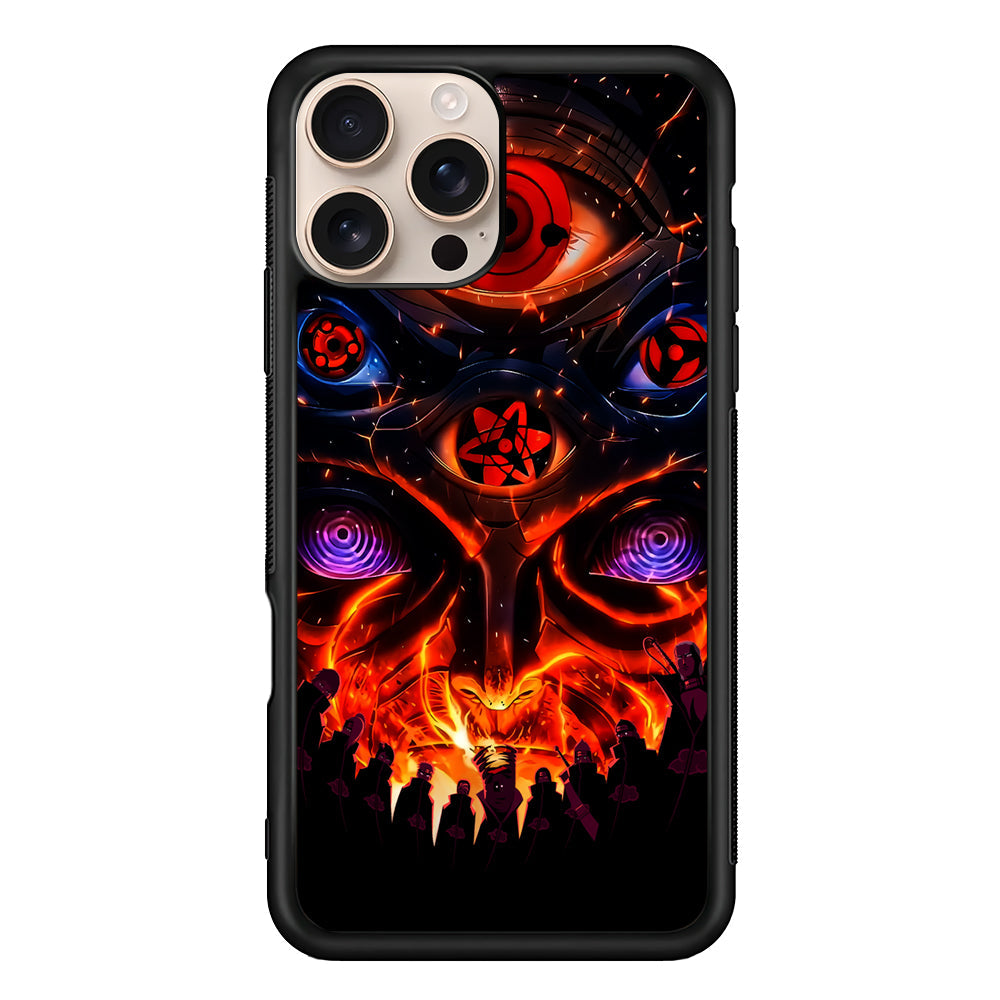Naruto Akatsuki Clan Eyes iPhone 16 Pro Max Case - iPhone 16 Pro Max