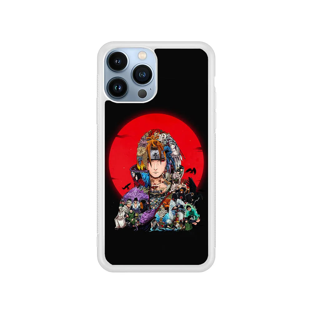 Naruto Akatsuki Clan History iPhone 13 Pro Case-Rubber / White (2D Case)-Xtracase