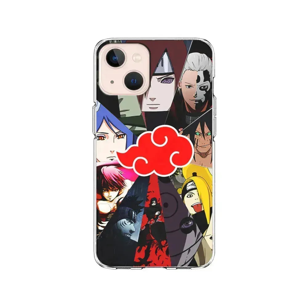 Naruto Akatsuki Clan Member iPhone 13 Mini Case-Clear Soft Case-Xtracase