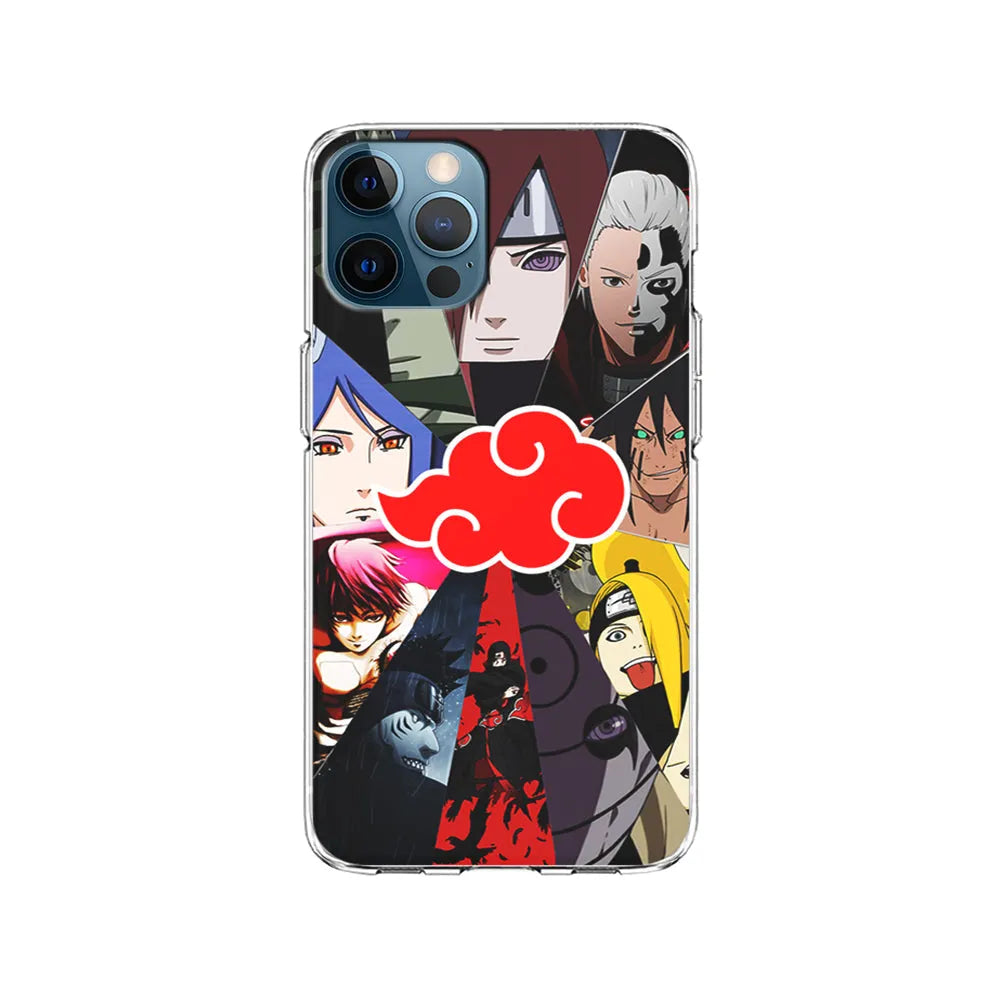 Naruto Akatsuki Clan Member iPhone 13 Pro Case-Clear Soft Case-Xtracase