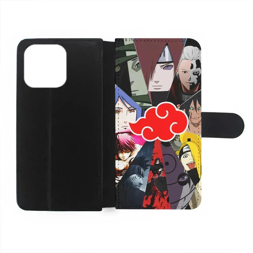 Naruto Akatsuki Clan Member iPhone 13 Mini Case-Flip Wallet Case-Xtracase