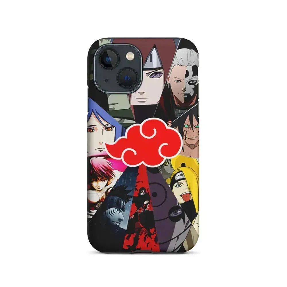 Naruto Akatsuki Clan Member iPhone 13 Mini Case-2 in 1 Tough Case-Xtracase