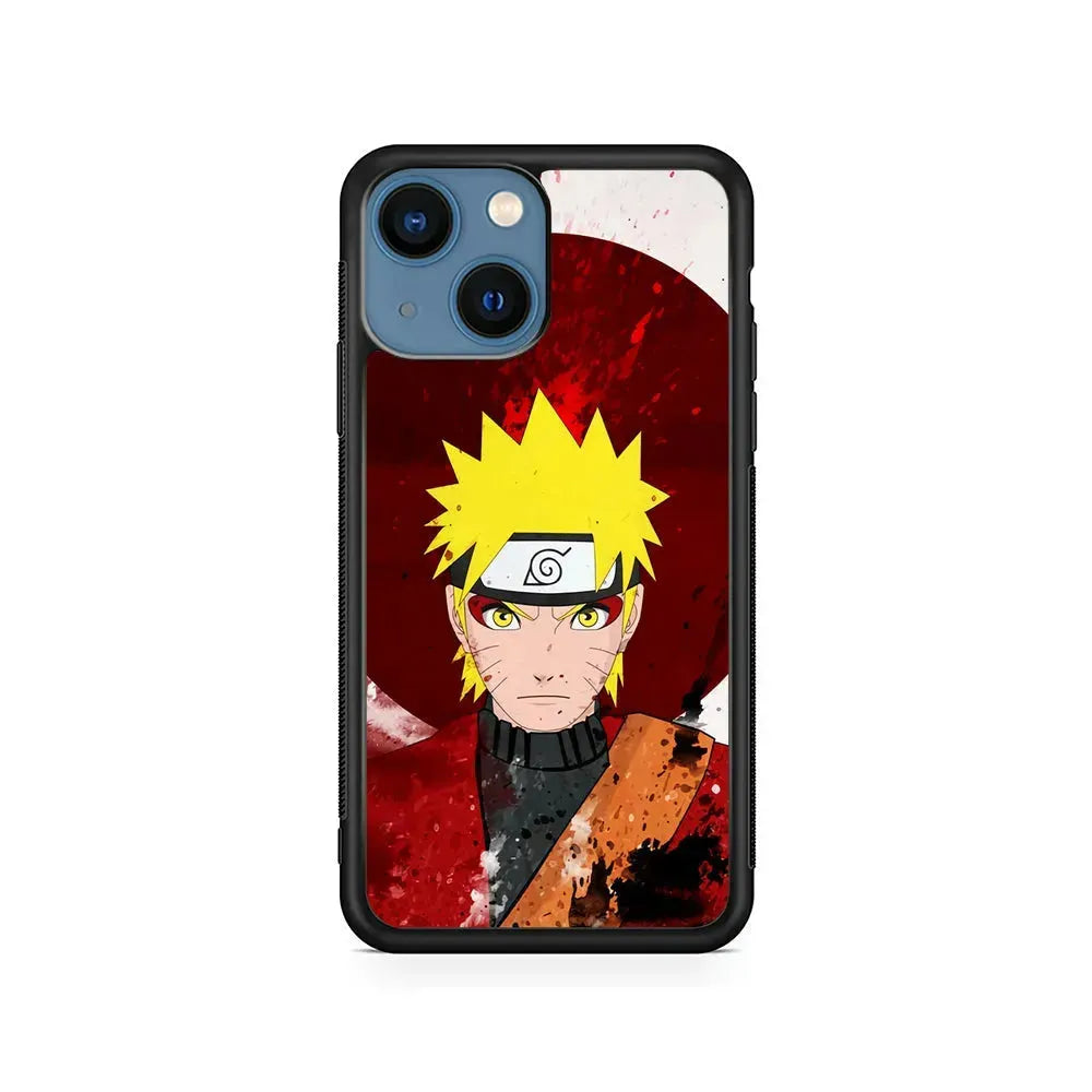 Naruto Art of Senjutsu iPhone 13 Mini Case-Rubber / Black (2D Case)-Xtracase