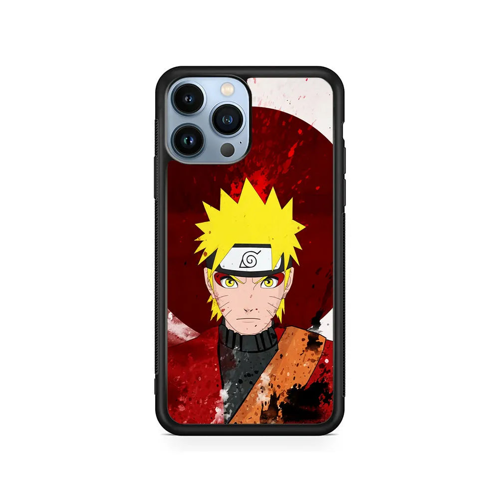 Naruto Art of Senjutsu iPhone 13 Pro Case-Rubber / Black (2D Case)-Xtracase