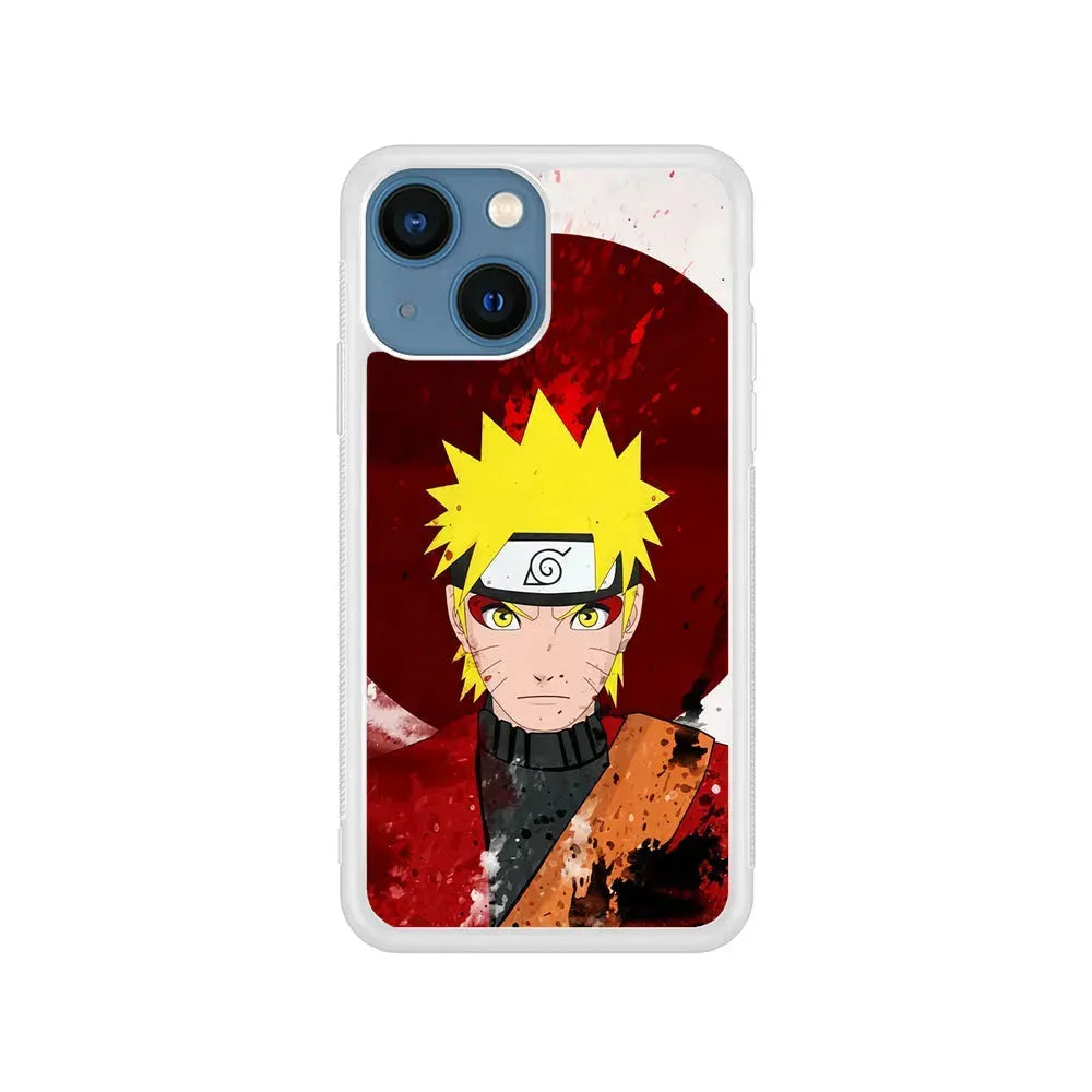 Naruto Art of Senjutsu iPhone 13 Mini Case-Rubber / White (2D Case)-Xtracase