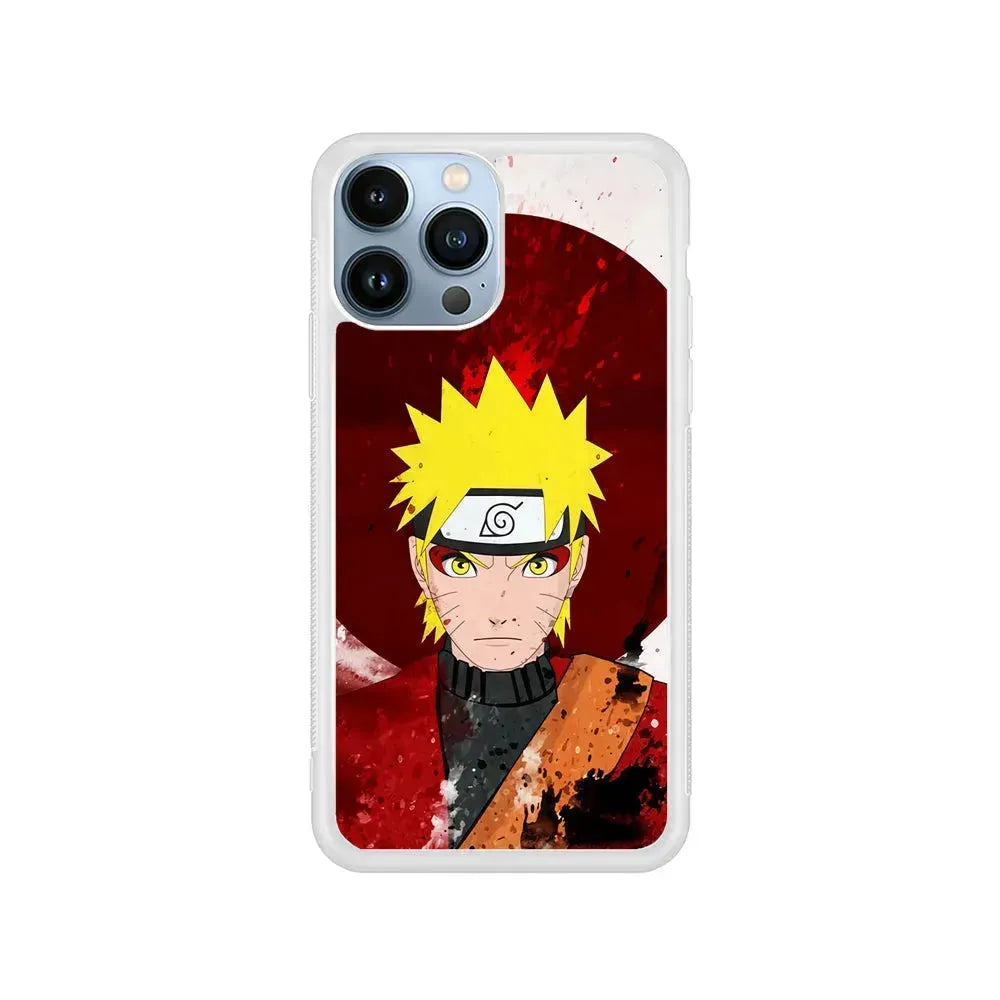 Naruto Art of Senjutsu iPhone 15 Pro Max Case-Rubber / White (2D Case)-Xtracase