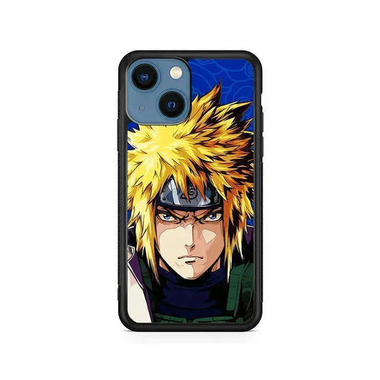 Naruto Minato Namikaze Angry iPhone 13 Mini Case-Rubber / Black (2D Case)-Xtracase