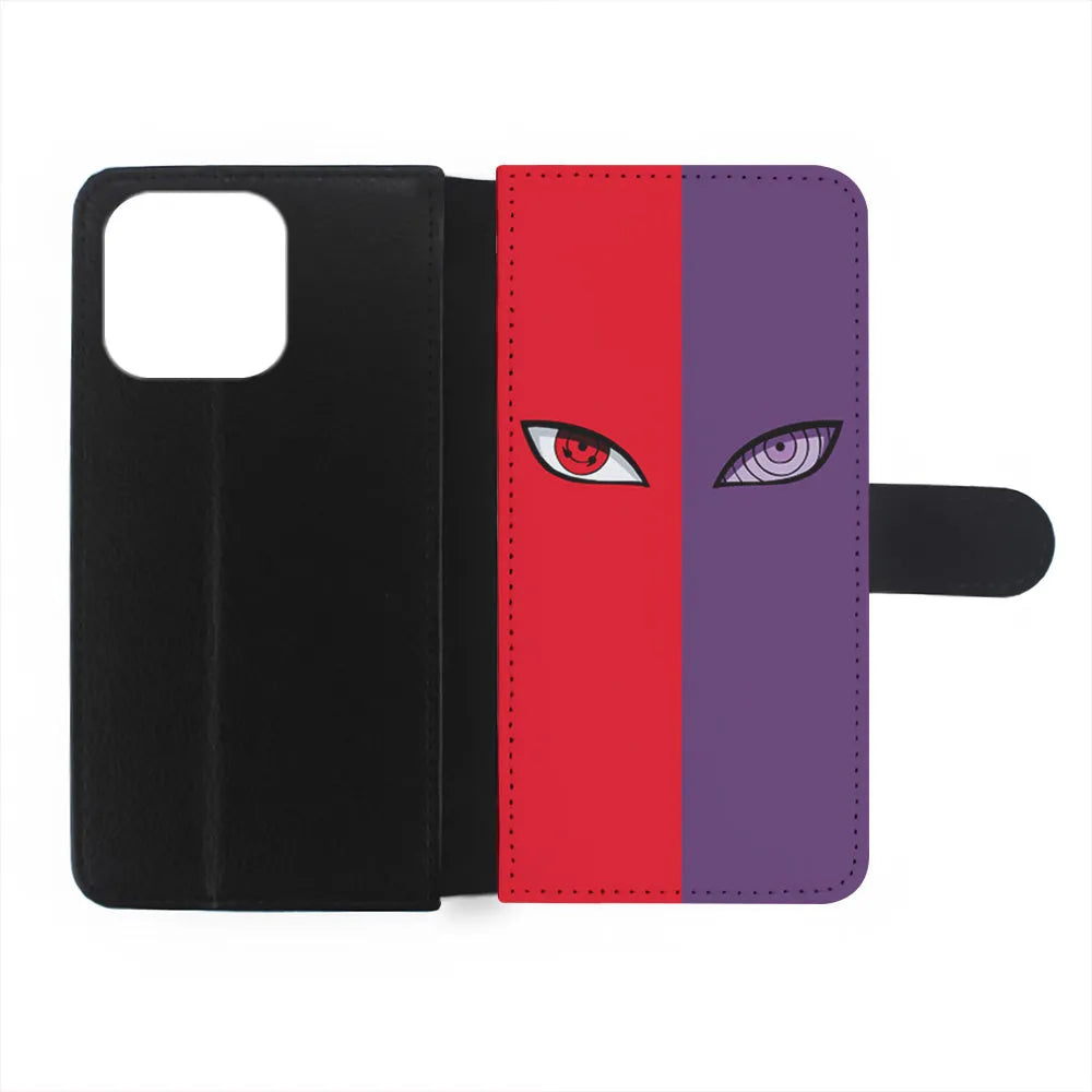 Naruto Sharingan and Rinnegan iPhone 15 Case-Flip Wallet Case-Xtracase
