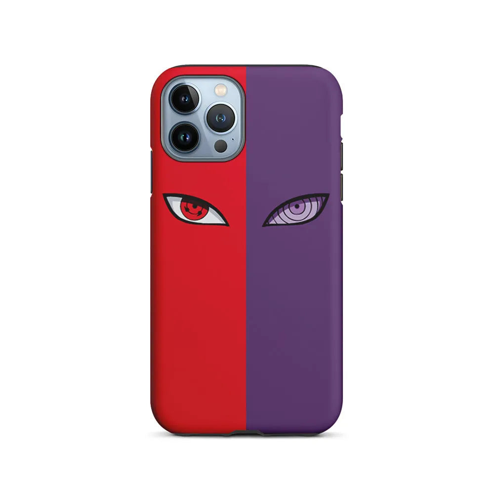 Naruto Sharingan and Rinnegan iPhone 13 Pro Max Case-2 in 1 Tough Case-Xtracase
