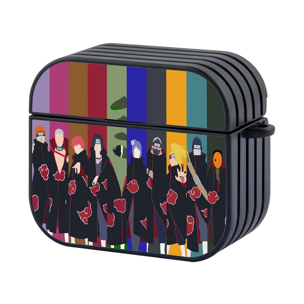 Naruto The Akatsuki Squad Colorful Hard Plastic Case Cover For Apple Airpods 3-Xtracase