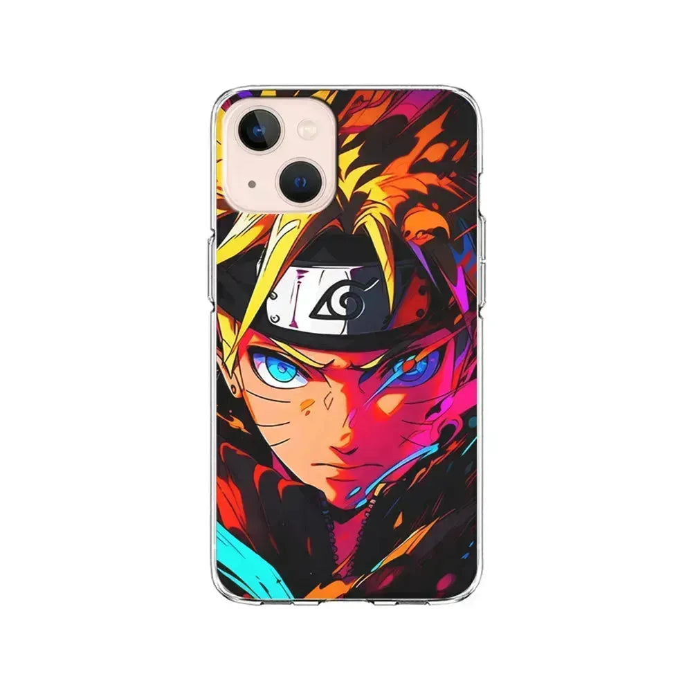 Naruto Uzumaki Colorful Art iPhone 13 Mini Case-Clear Soft Case-Xtracase