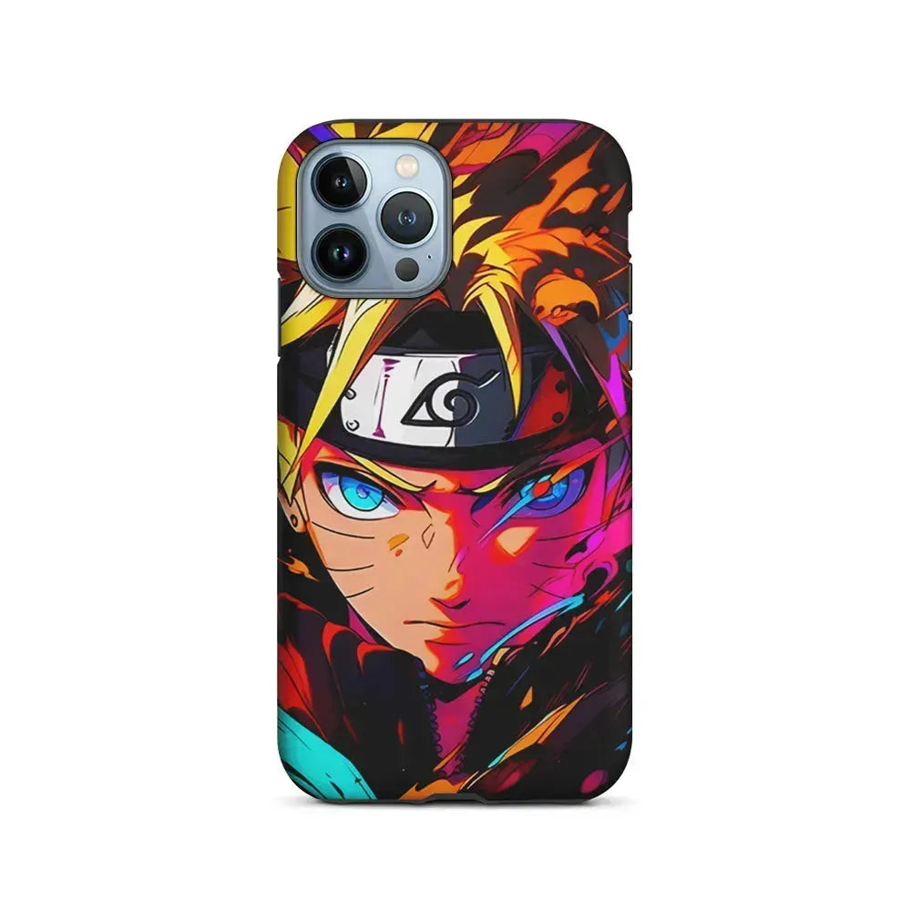 Naruto Uzumaki Colorful Art iPhone 15 Pro Max Case-2 in 1 Tough Case-Xtracase