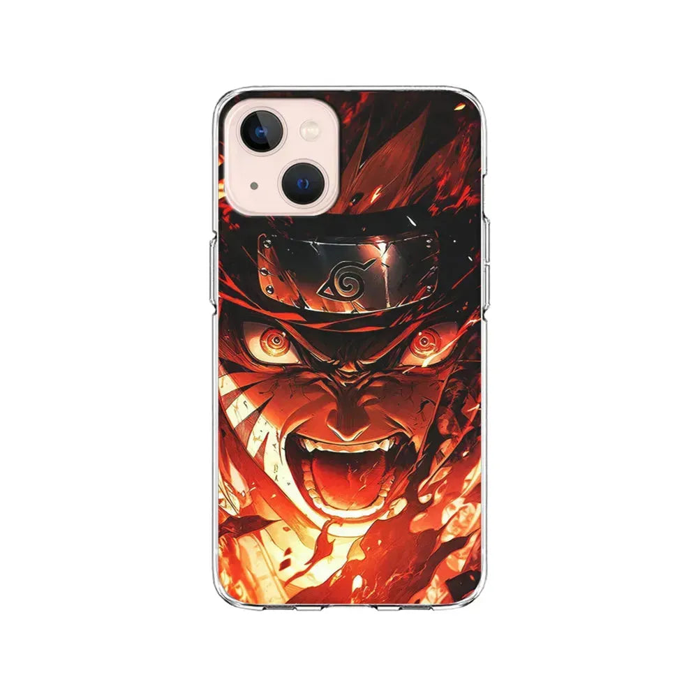 Naruto Uzumaki Goes Berserk iPhone 13 Mini Case-Clear Soft Case-Xtracase