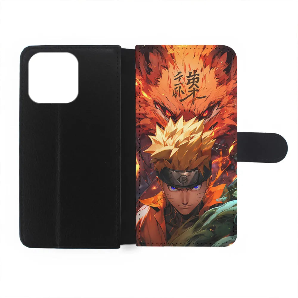 Naruto Uzumaki Rage of the Nine Tails iPhone 13 Pro Case-Flip Wallet Case-Xtracase