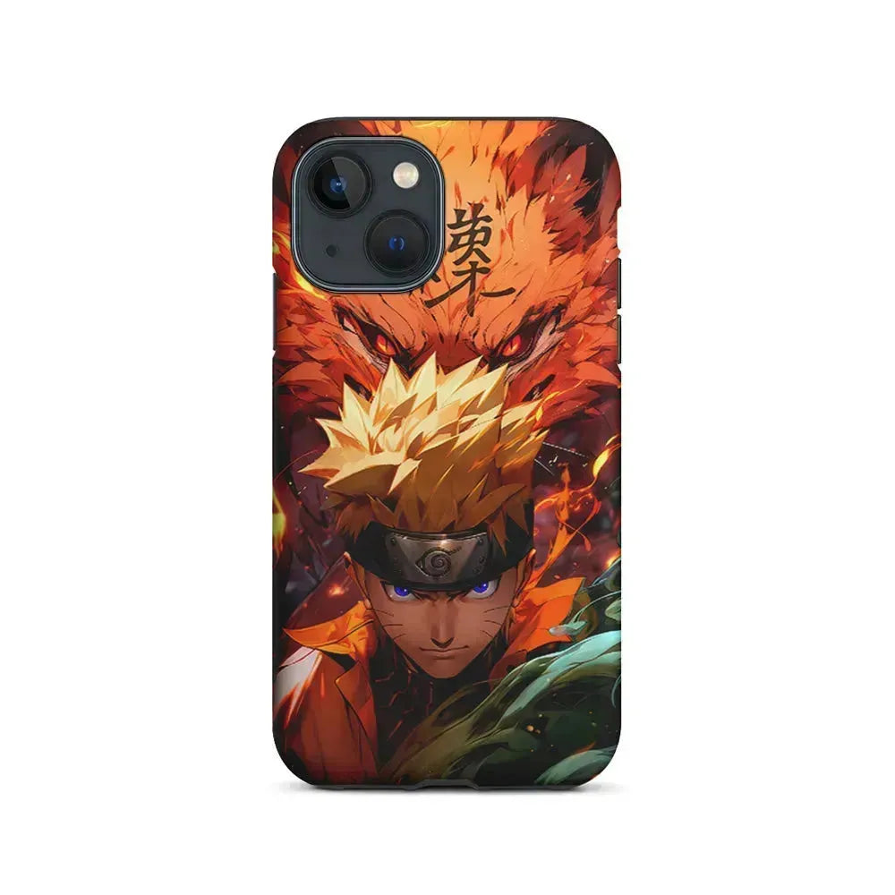 Naruto Uzumaki Rage of the Nine Tails iPhone 13 Mini Case-2 in 1 Tough Case-Xtracase